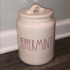 Rae Dunn Peppermint Canister